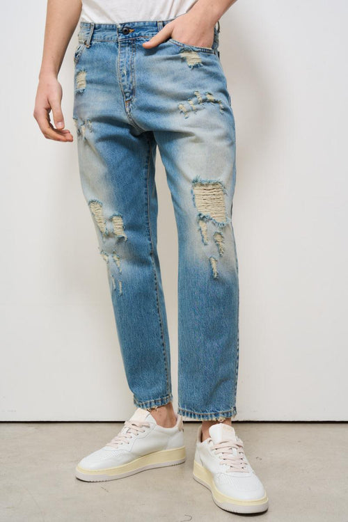 Jeans uomo regular con rotture - 2