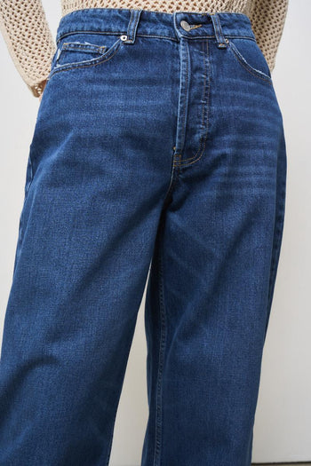 Jeans donna gamba dritta denim scuro - 6
