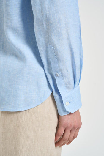 Camicia donna celeste - 8