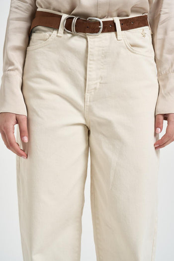 Jeans donna wide leg burro - 4