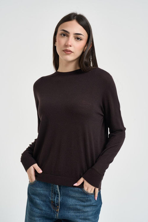 Maglia donna girocollo moro