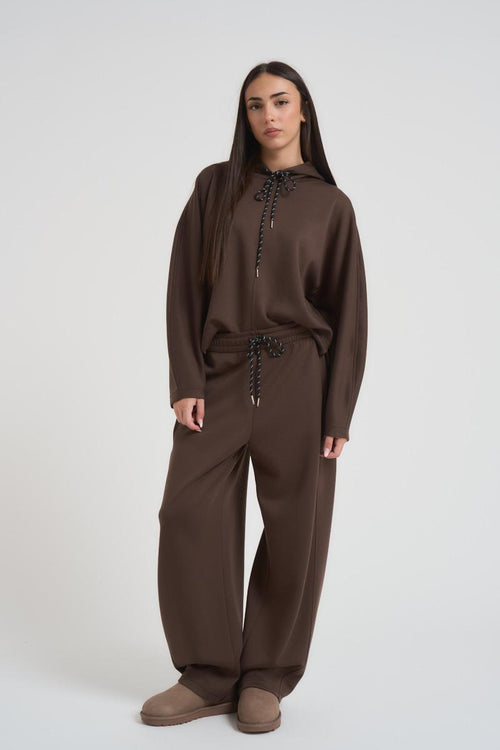 Completo tuta donna marrone