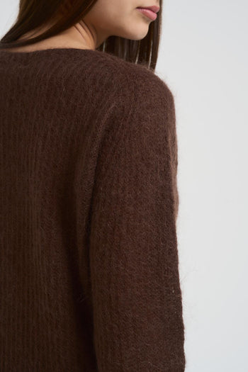 Maglia donna scollo a barchetta moro - 4