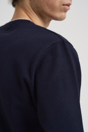 Maglia uomo girocollo blu - 6