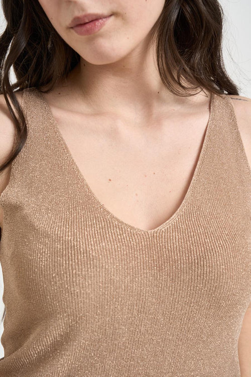 Top donna in lurex oro - 2