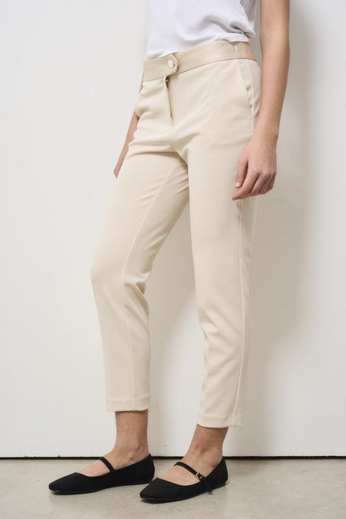 Pantalone donna skinny panna - 2