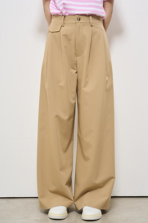 Women's camel palazzo trousers