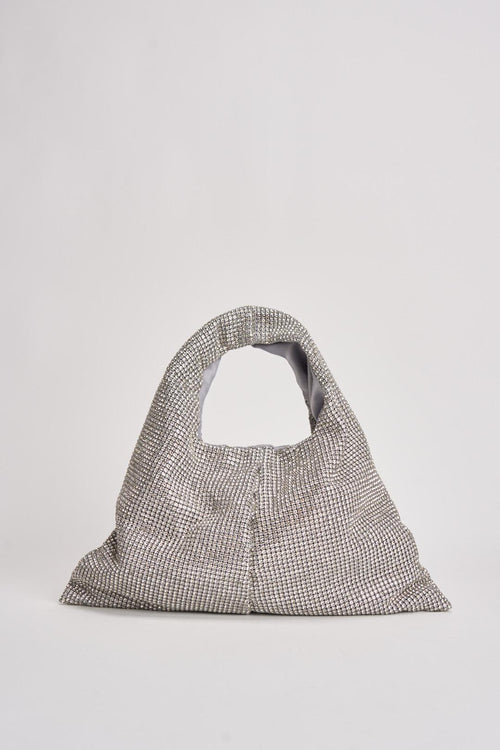 Borsa donna Parks con strass argento