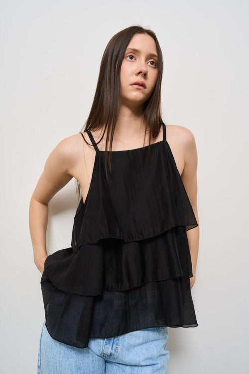 Top donna balze nero - 2