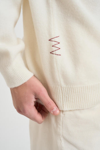 Maglia uomo girocollo panna - 7