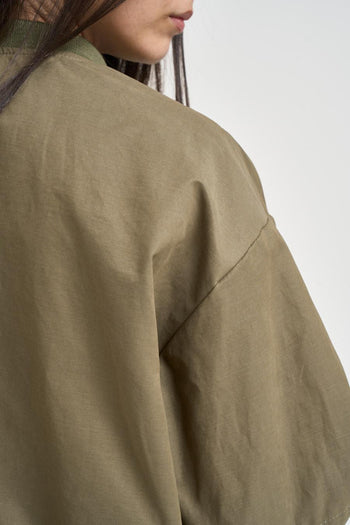 Bomber donna con coulisse verde - 7