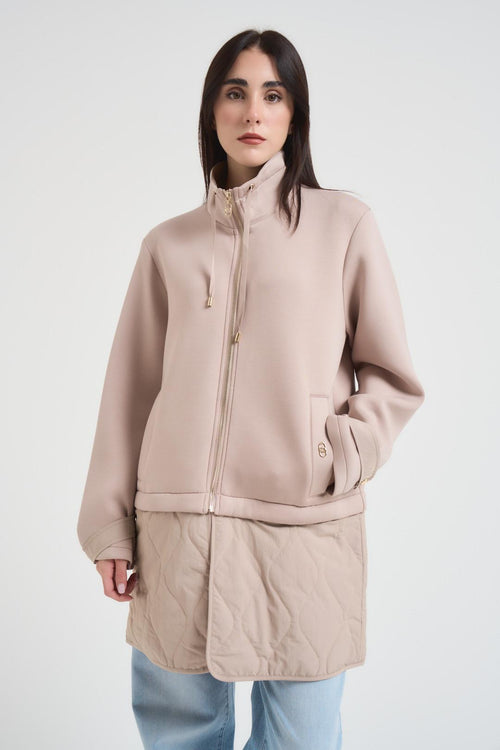 Giubboto donna in Scuba beige - 2