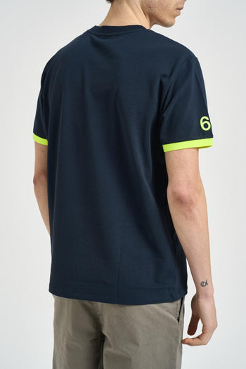 T-shirt uomo girocollo blu - 3