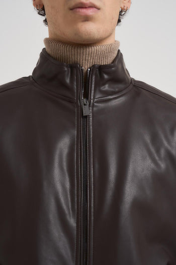 Giacca uomo ecopelle moro - 3