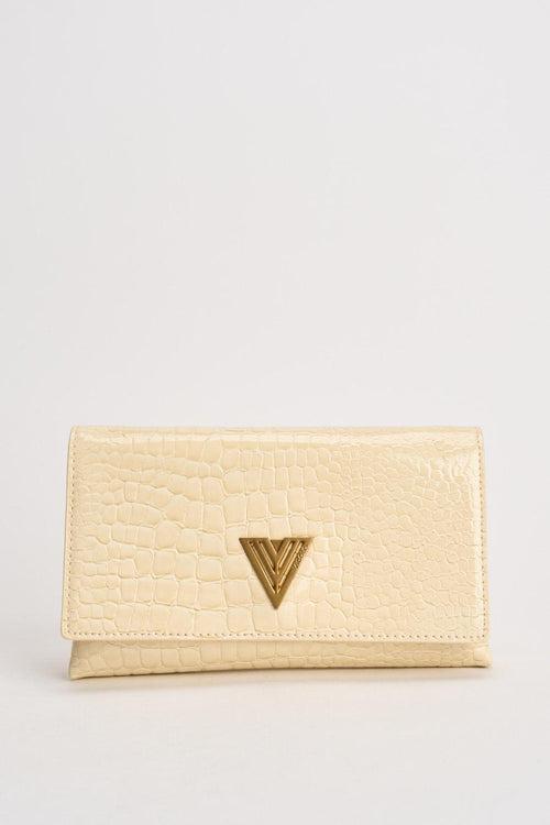 Borsa donna a tracolla in vernice panna