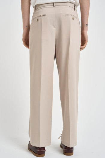 Pantalone uomo con pinces beige - 3