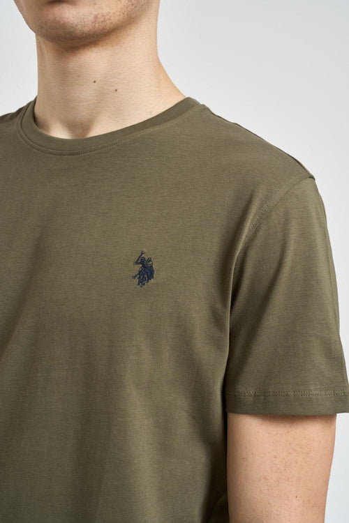T-shirt uomo girocollo verde militare - 2