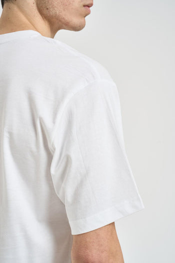 T-shirt uomo over bianca - 4