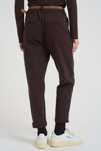 Pantalone donna regular marrone - 4
