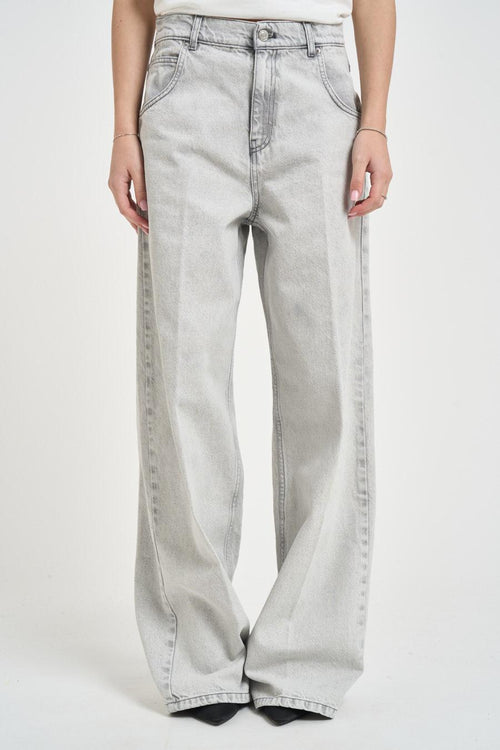 Jeans donna Mia a palazzo in denim grigio