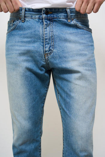 Jeans uomo regular in denim medio - 7