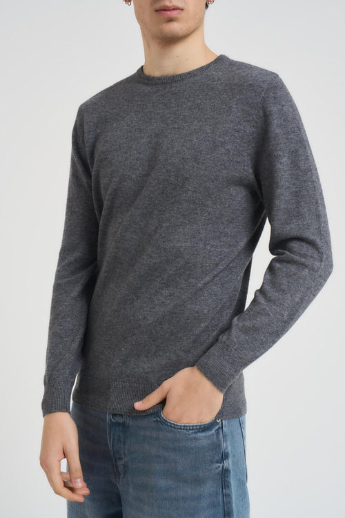 Maglia uomo girocollo grigio scuro