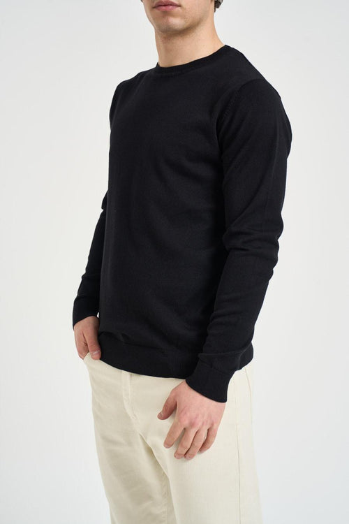 Maglia uomo girocollo nera - 2