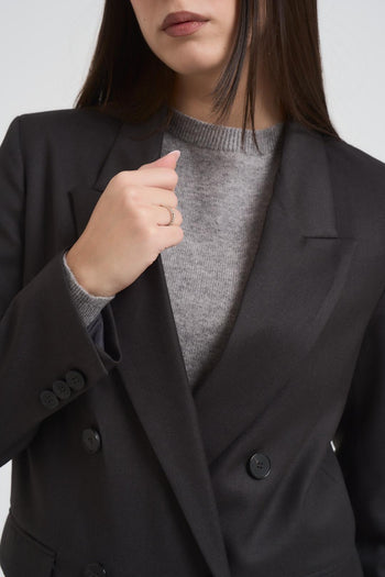 Giacca donna doppiopetto antracite - 4