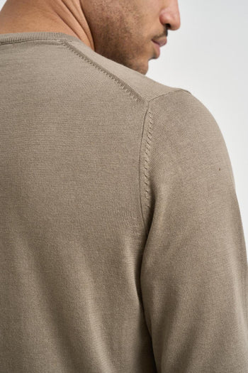 Maglia uomo girocollo tortora - 4