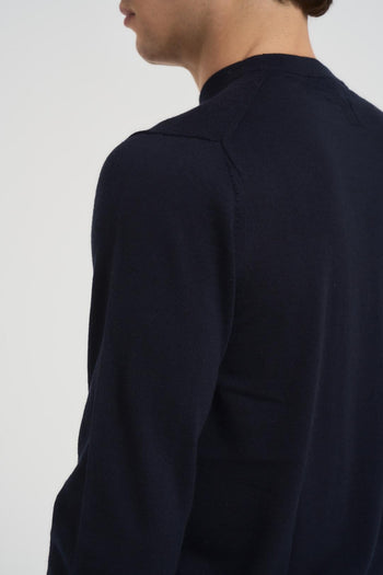 Maglia uomo girocollo blu - 4