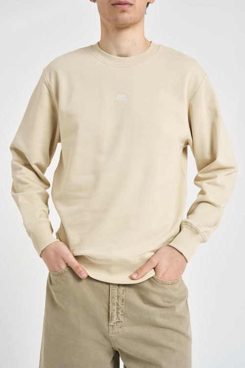 Felpa uomo girocollo beige