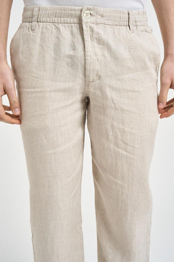 Pantalone uomo in lino panna - 4