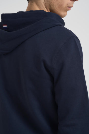 Felpa uomo con cappuccio blu - 4