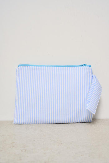 Pochette donna a righe celeste - 3
