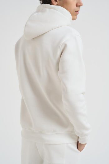 Felpa uomo bianca con cappuccio - 5