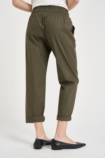 Pantalone donna cropped verde - 4