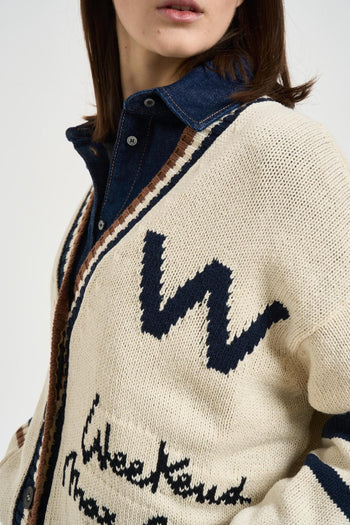 Cardigan donna over panna - 4