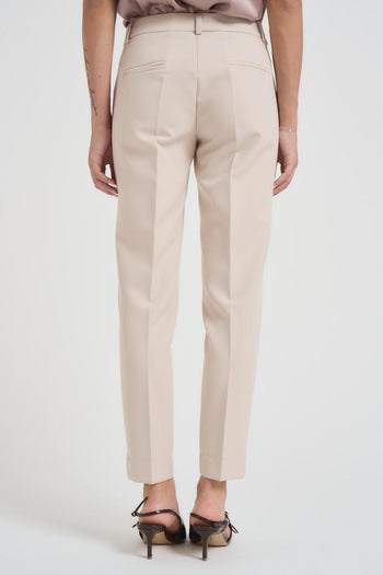Pantalone donna regular panna - 4