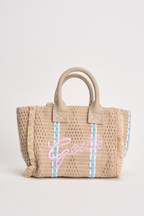 Borsa donna mini traforata beige