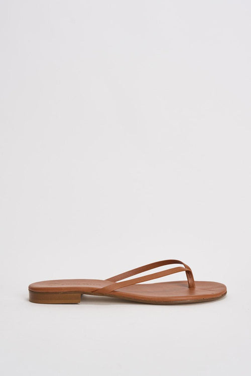 Infradito donna in ecopelle cammello