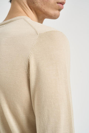 Maglia uomo girocollo beige - 5