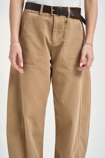 Pantalone donna balloon cammello - 6