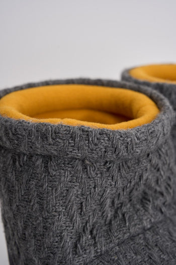 Stivale donna da neve in maglia grigio - 5