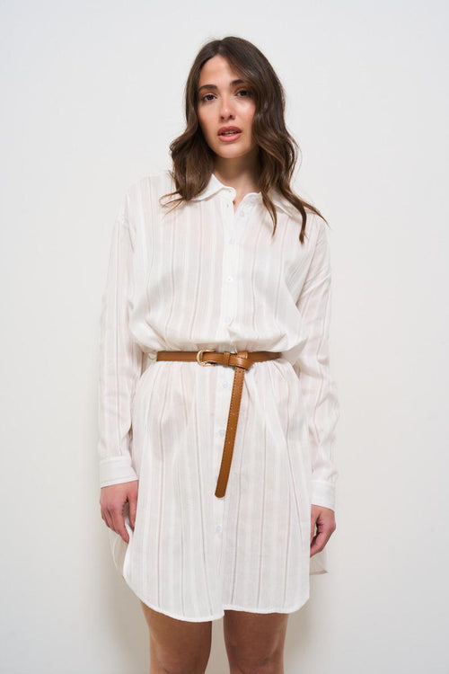 Vestito donna a camicia bianco