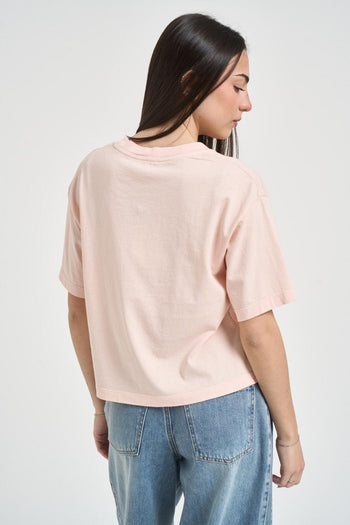 T-shirt donna con spalline rosa - 3