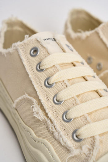 Sneakers uomo panna in canvas - 5