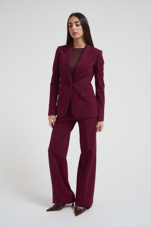Pantalone donna a palazzo bordeaux
