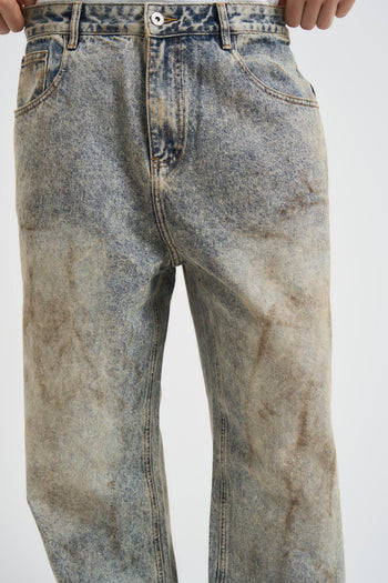 Jeans uomo in denim grigio/blu - 6