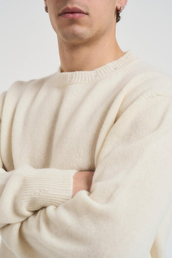 Maglia uomo girocollo panna - 3