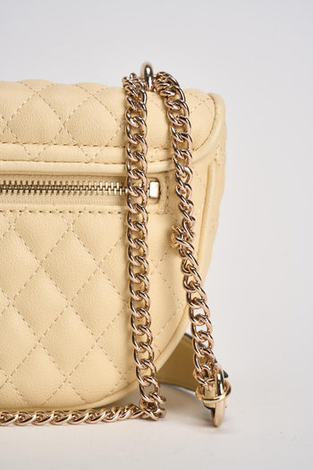 Borsa donna a tracolla giallo pastello matelassé - 5